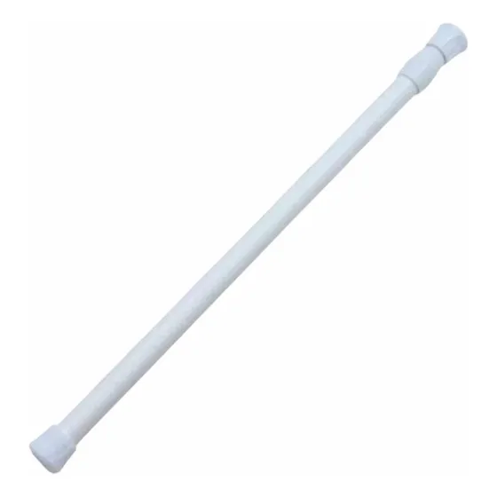 Tubo Barra Colgar Cortina Baño Ajustable Extendible Ducha 1a Color Blanco