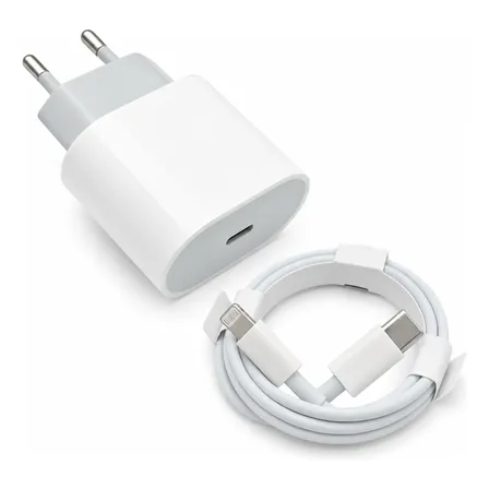Cargador Y Cable Carga Rápida Compatible iPhone 13 12 11 10 Blanco