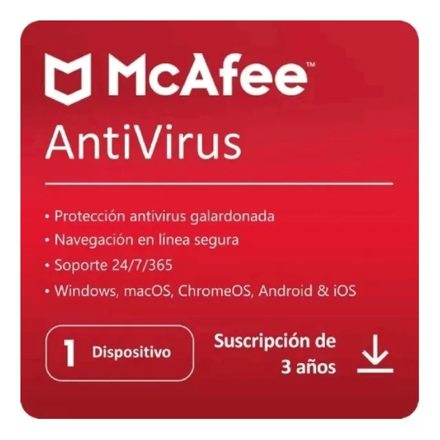 Mcafee-® Antivirus 1 Dispositivo 3 Años