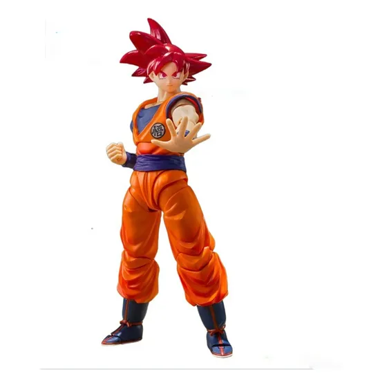 Boneco Goku Deus Super Saiyajin Dragon Ball Red Shfiguarts