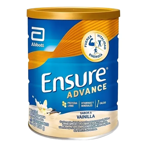 Suplemento Ensure Advance En Polvo Abbott Carbohidratos Sabor Vainilla X 850g