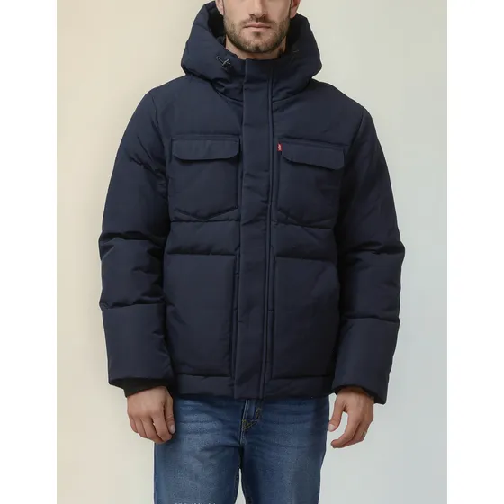 Casaca Hombre Puffer Trucker Pockets Azul Levis 59491-0493
