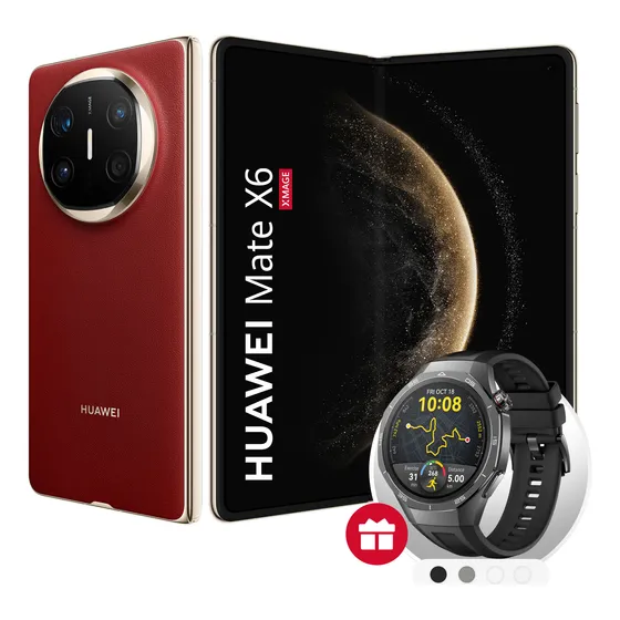 Celular Huawei Mate X6 12 GB + 512 GB Rojo + GT 5 Pro negro