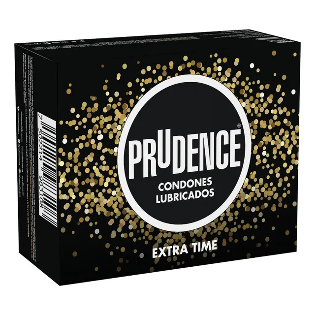 36 Condones Prudence Extra Time Lubricados Con Retardante