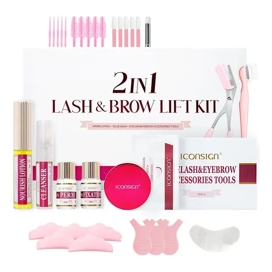 Kit Levantamiento Pestañas Laminado 3d Cejas 2n1 Iconsign