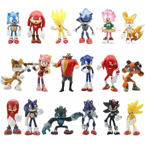 Pack Muñecos Sonic 6 Personajes 