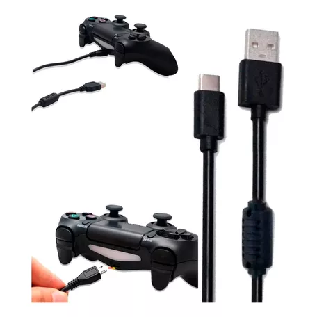Cable De Carga Seisa Para Mando Playstation 4 Negro
