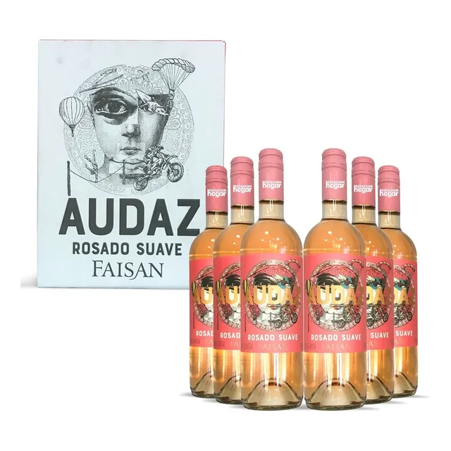 Vino Faisan Audaz Rosado Suave 750 Ml Caja X6 Js Ltda