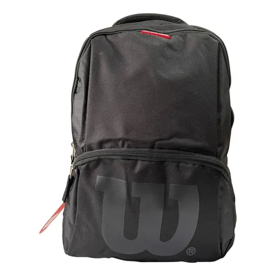 Morral Escolar Mochila Universitaria Wilson D Bolso Unisex Color Negro Diseño de la tela Elemental