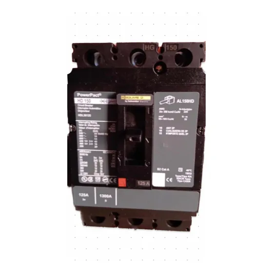 Interruptor Termomagnetico Marca Squared Hdl36125 