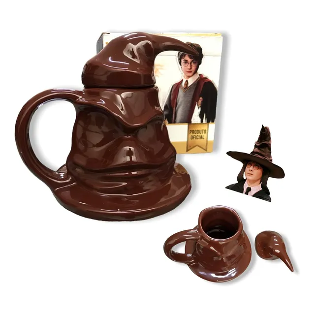Caneca Harry Potter 3d Chapéu Seletor Presente Oficial Geek