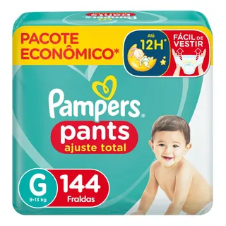 Kit 2 Pacotes De Fraldas Pants Ajuste Total G 72 Unidades Pampers Kit 2 Pacotes De Fraldas Pants Ajuste Total G 72 Unidades Pampers
