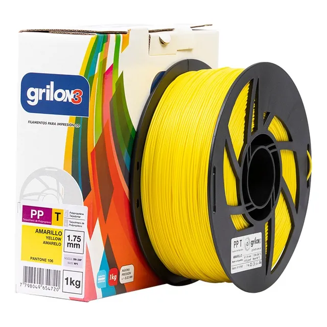 Filamento 3d Pp-t Grilon3 De 1.75mm De 1kg - Joled Color Amarillo