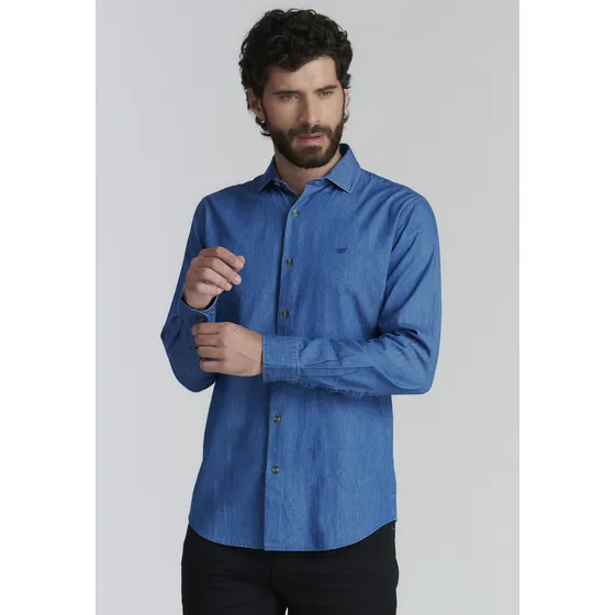Camisa Manhattan Fr Azul Fw25 Ferouch