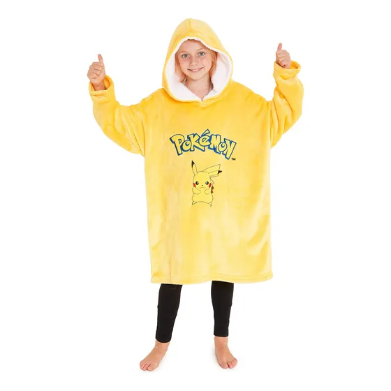 Sudadera Con Capucha Pokémon Pikachu Para Niños, Forro Polar
