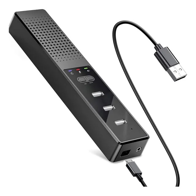 Altavoz Y Micrófono De Conferencia Usb Captación De Voz 360°