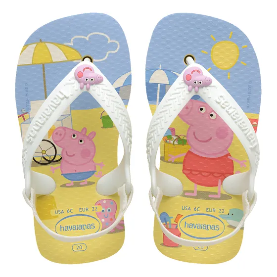 Chinelo Havaianas Baby Peppa Pig Com Elástico