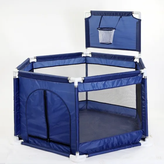 Corral Seguridad Niños Hexagonal Con Aro De Basket /premium
