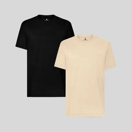 Pack 2 Camisetas Hombre Básica Tito Venettio Algodón Peruano