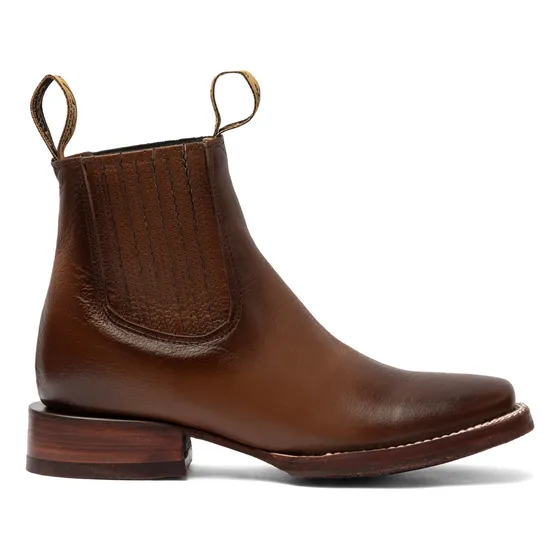Botin Charro 100% Piel Napa Bulldog Vaquero Suela Doble Vida