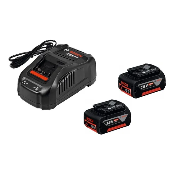 Kit Starter X2 Baterías 18v 4ah + Cargador Rap 8a Bosch 18v