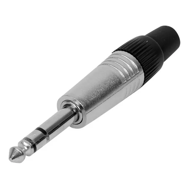 Ficha Conector Plug 6.5 1/4 Estereo Metalica Profesional Cjf