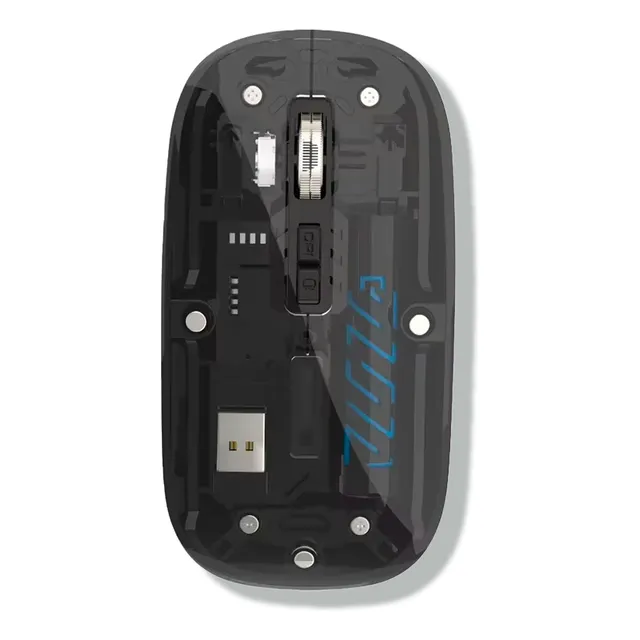 Mouse Transparente Bluetooth O Usb Para Pc Celular Y Tablet