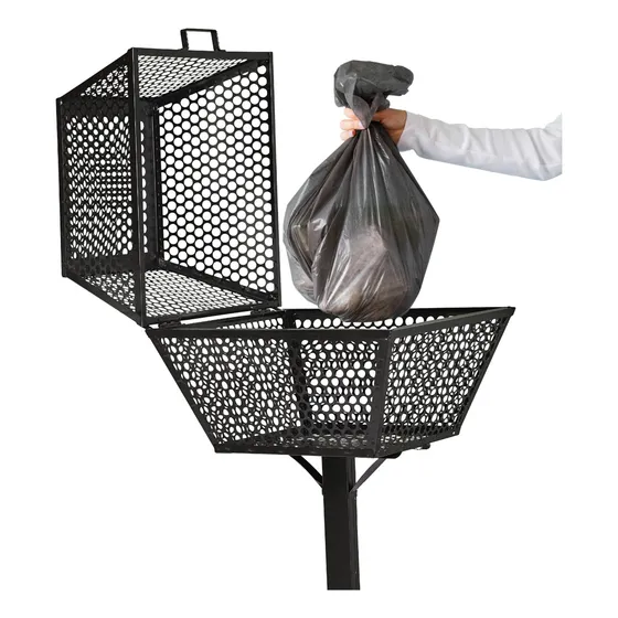 Lixeira Para Calçada E Rua Embutir Com Tampa Anticorrosiva