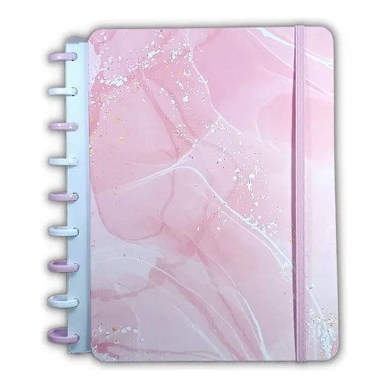 Caderno Disko Disco Inteligente Grande A4 Gran Rosa + Refil