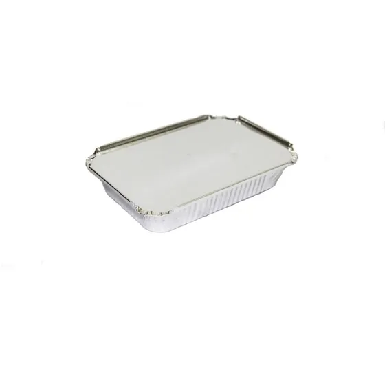 Bandeja Aluminio Descartable F75 Con Tapa(17x13x5) X 100 Uni