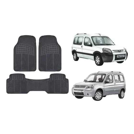 Cubre Alfombra 3 Piezas En Goma Pesada Para Berlingo Partner