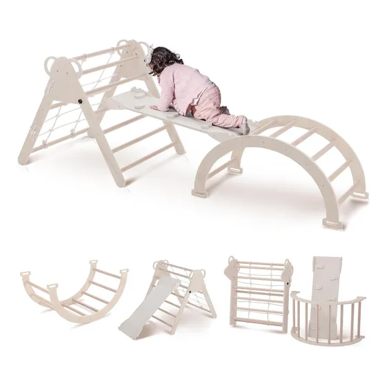 Escalera Triangular Plegable, Juego De Gimnasio Interior Par