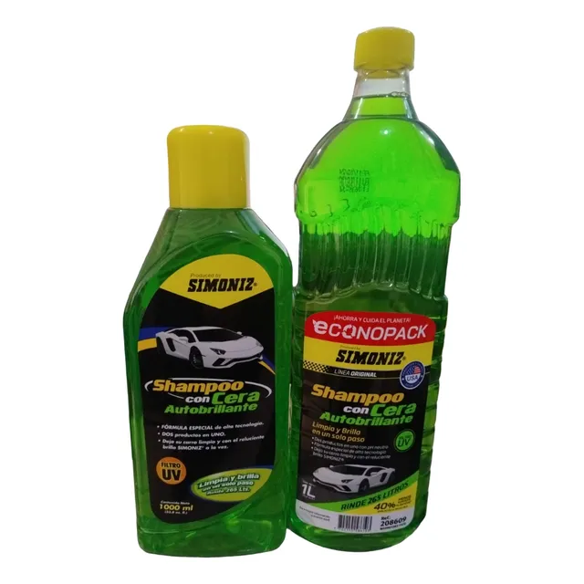 Shampoo Carro 2en1 Cera Brilladora Pintura Quita Mugre Barro