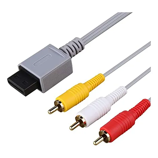 Cable Av Para Wii Wii U, Cable Compuesto 3 Rca De 6 Pies Con