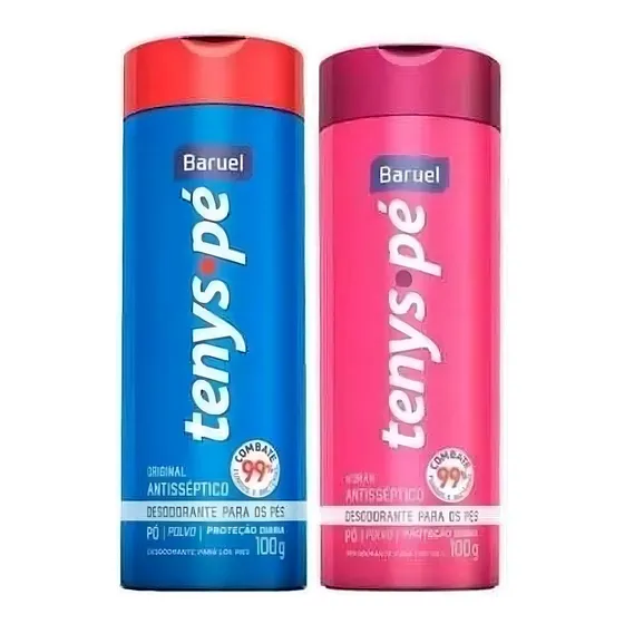Talco Para Os Pés Tenys Pé Baruel Original E Woman 100g Cada