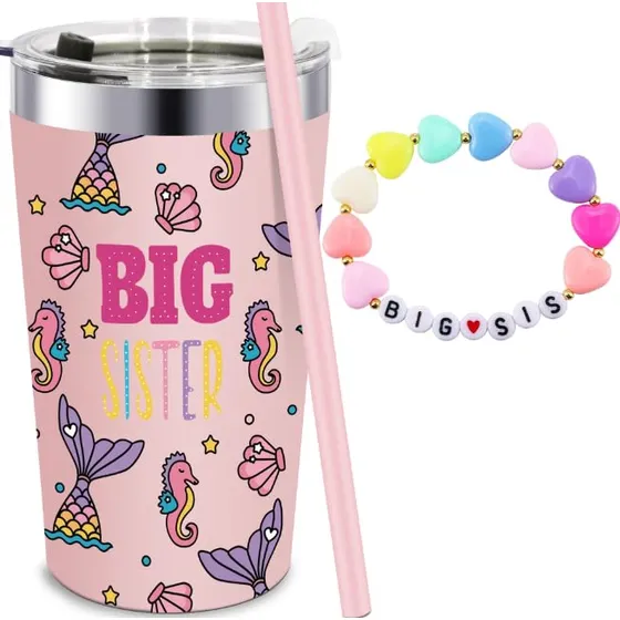 Regalo Para Hermana Mayor Niña Cumpleaño Accion Gracia Vaso