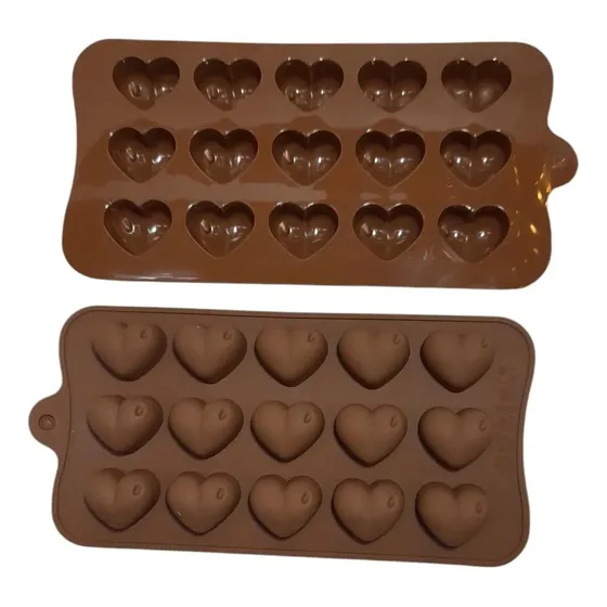 Molde Silicona 15 Corazones Bombones Repostería Chocolate