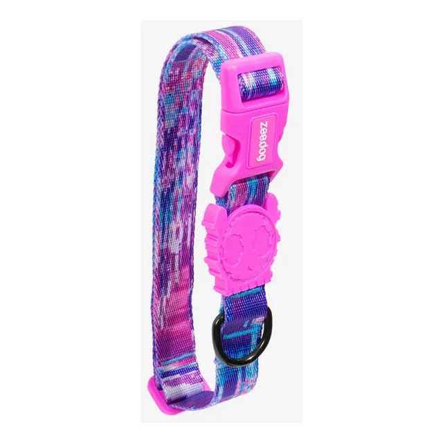 Collar Suave Ajustable Resistente Para Perros Zeedog Color Glitch Error 502 Tamaño Del Collar Small