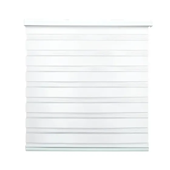 Cortina Roller Duo Zebra Día Y Noche Cenefa Pvc 220 X 200 Cm Blanco Guiza