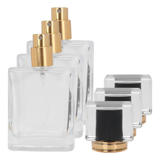 Frasco De Perfume De Vidro 50ml Em Spray Recarregável Transp Frasco De Perfume De Vidro 50ml Em Spray Recarregável Transp
