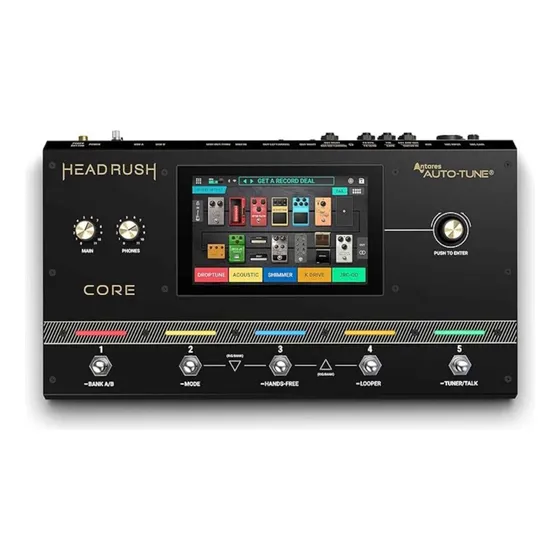 Pedaleira Headrush Core Ir Autotune Antares Interface Usb