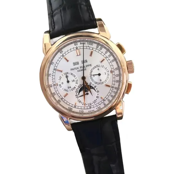 Relógio Patek Phil Geneve Automático Base Eta Pulseira Couro