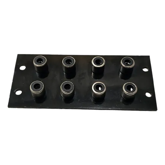 Peça Deck Gradiente Placa C/ 8 Rca Traseira Linha Vintage