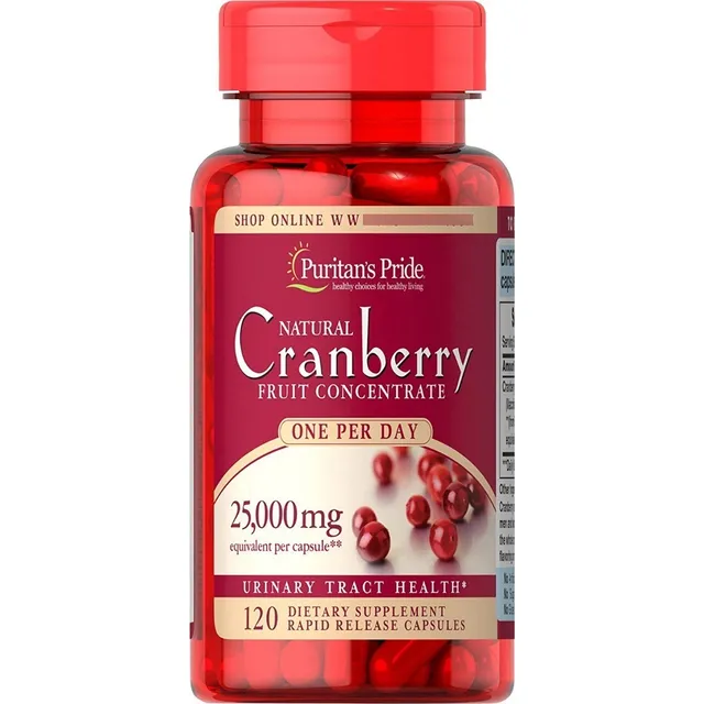 Cranberry 25,000mg 120 Cap 1 Al Día Puritans Pride U S A