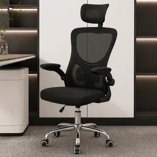 Scarparo Cadeira Giratória Escritório Ergonômica Vegas Mesh Preto Tela Mesh