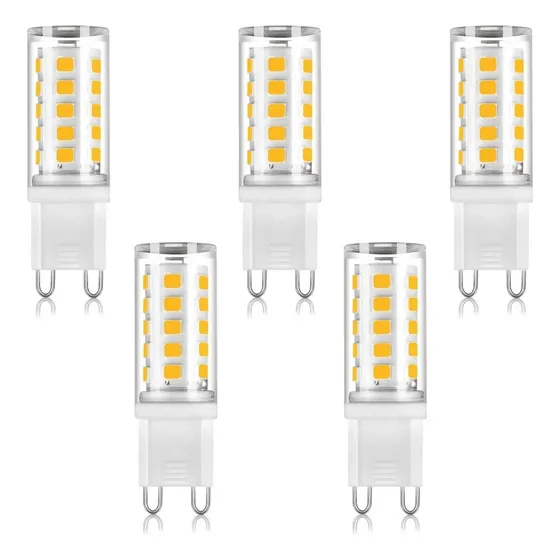 Kit 5 Lâmpada Led Halopin G9 5w Bivolt Lustres E Arandelas