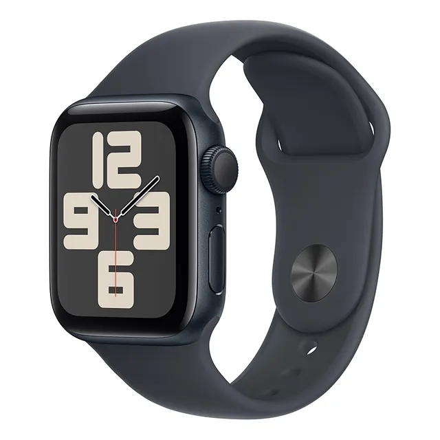 Apple Watch SE GPS • Caja de aluminio color medianoche de 40 mm • Correa deportiva color medianoche - S/M