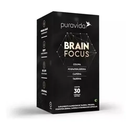 Brain Focus Performance Mental Memória Pura Vida 30 Capsulas
