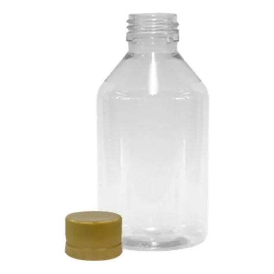 Envase Frasco Farmacia Pet Transparente 120cc Tapa Plástica