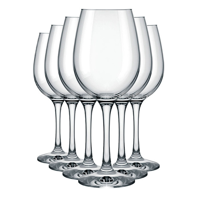 Jogo De 6 Taças Para Vinho Agua Vidro Amber 460ml Pasabahce Cor Transparente Jogo De 6 Taças Para Vinho Agua Vidro Amber 460ml Pasabahce Cor Transparente